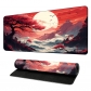 Eco-friendly Red Moon Mouse Pad 4mm Thickness for Gaming Keyboard USB Anti-slip Rubber Base Desk Mat